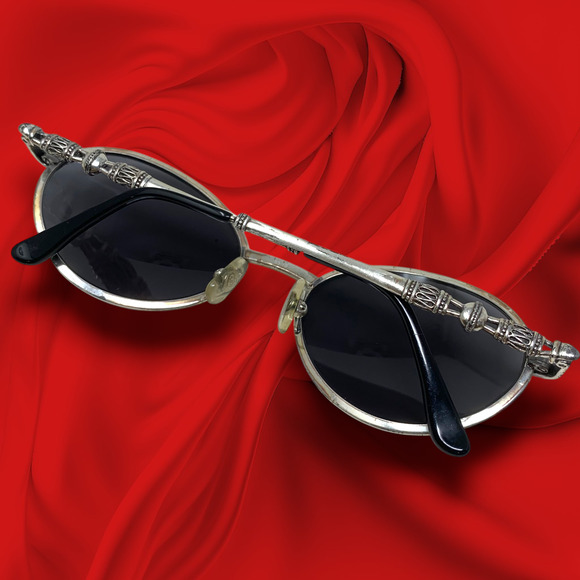 Vintage Y2K Brighton Blue Skies SG053 Sunglasses Oval Silver Scroll Frame main image 8